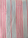 DISTRESSED - Pink and blue striped ticking. Spain c.1900 - Lot of 2 pieces