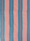 “Four pink stripes and one more” Cheerful ticking fabric. Spain c.1940 - 139×394 cm