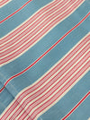 “Four pink stripes and one more” Cheerful ticking fabric. Spain c.1940 - Lot of 2 pieces