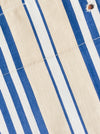 Ticking in stripes blue, beige and white. Spain c.1950