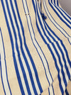 Ticking in stripes blue, beige and white. Spain c.1950