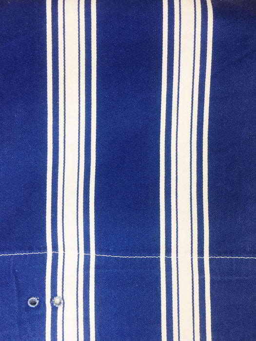 Blue Stripes Antique European Ticking Fabric Recovered Panels REC-RA-AZUL-004 - Ticking Depot