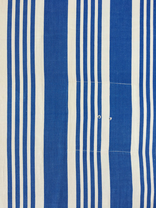Blue Stripes Antique European Ticking Fabric Recovered Panels REC-RA-AZUL-006B - Ticking Depot