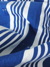 Striped ticking “sailor style” in blue and white. Spain c.1940 - 108×60 cm