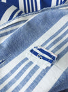 Striped ticking “sailor style” in blue and white. Spain c.1940 - 108×60 cm