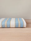 Light blue and gray striped ticking. Herringbone. Spain c.1950 - Lot of 2 pieces