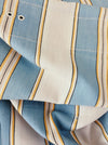 Light blue and gray striped ticking. Herringbone. Spain c.1950 - Lot of 2 pieces