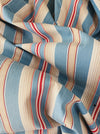 Light blue, red and white striped ticking. Spain c.1950 - 135×168 cm 