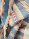 Light blue, red and white striped ticking. Spain c.1950 - 135×168 cm 
