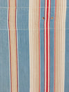Light blue, red and white striped ticking. Spain c.1950 - 135×168 cm 
