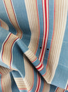 Light blue, red and white striped ticking. Spain c.1950 - 135×168 cm 