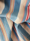 Light blue, red and white striped ticking. Spain c.1950 - 135×168 cm 