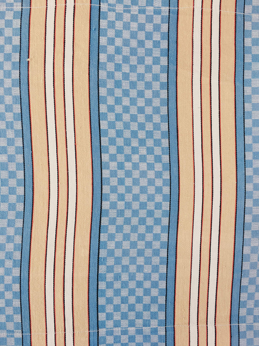 Blue Stripes Antique European Ticking Fabric Recovered Panels REC-RA-AZUL-010 - Ticking Depot