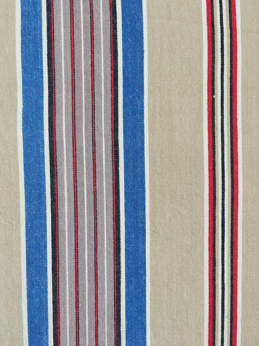 Blue Stripes Antique European Ticking Fabric Recovered Panels REC-RA-AZUL-011 - Ticking Depot