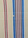 Blue, red and beige striped ticking. Spain c.1950 - Lot of 2 pieces