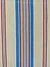 Blue, red and beige striped ticking. Spain c.1950 - Lot of 2 pieces