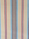 Blue, red and beige striped ticking. Spain c.1950 - Lot of 2 pieces