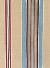 Blue, red and beige striped ticking. Spain c.1950 - Lot of 2 pieces