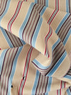 Blue, red and beige striped ticking. Spain c.1950 - Lot of 2 pieces