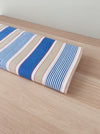 Blue, white and beige striped ticking. Spain c.1950 - 118×100 cm