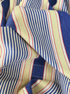 Blue, white and beige striped ticking. Spain c.1950 - Lot of 2 pieces