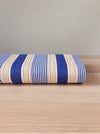 Blue, white and beige striped ticking. Spain c.1950 - Lot of 2 pieces