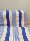Blue, white and beige striped ticking. Spain c.1950 - Lot of 2 pieces