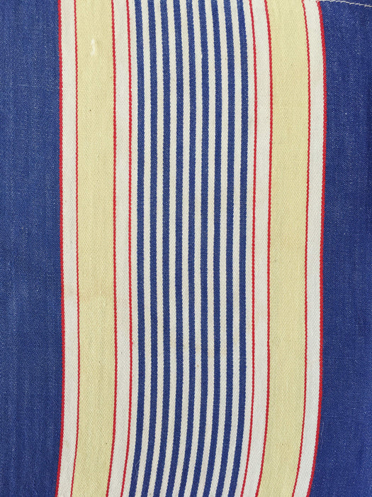 Blue Stripes Antique European Ticking Fabric Recovered Panels REC-RA-AZUL-015 - Ticking Depot