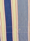 Blue, white and beige striped ticking. Spain c.1950 - Lot of 2 pieces