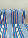 Ticking in narrow blue, white and red stripes. Spain c.1950 - Lot of 2 pieces