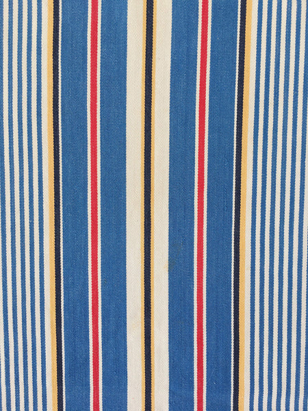 Blue Stripes Antique European Ticking Fabric Recovered Panels REC-RA-AZUL-016 - Ticking Depot