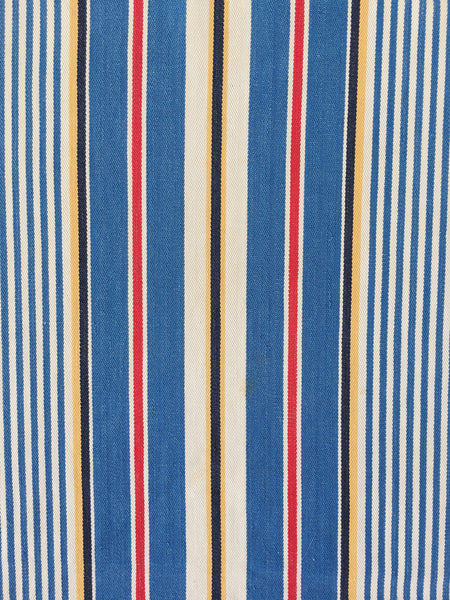 Ticking in narrow blue, white and red stripes. Spain c.1950 - Lot of 2 pieces