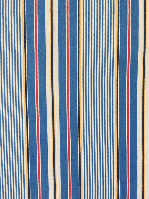 Ticking in narrow blue, white and red stripes. Spain c.1950 - Lot of 2 pieces