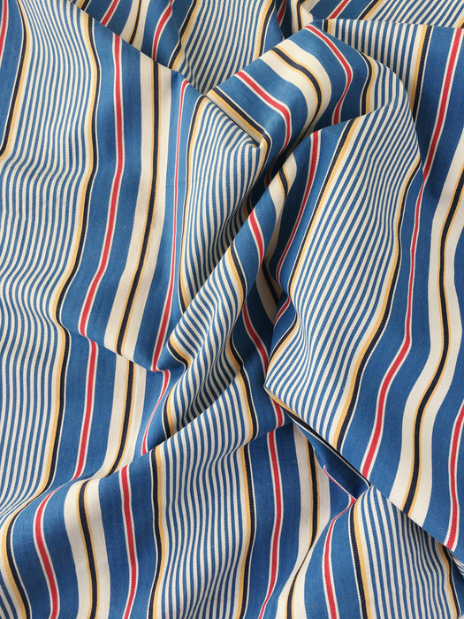 Ticking in narrow blue, white and red stripes. Spain c.1950 - Lot of 2 pieces