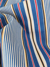 Ticking in narrow blue, white and red stripes. Spain c.1950 - Lot of 2 pieces