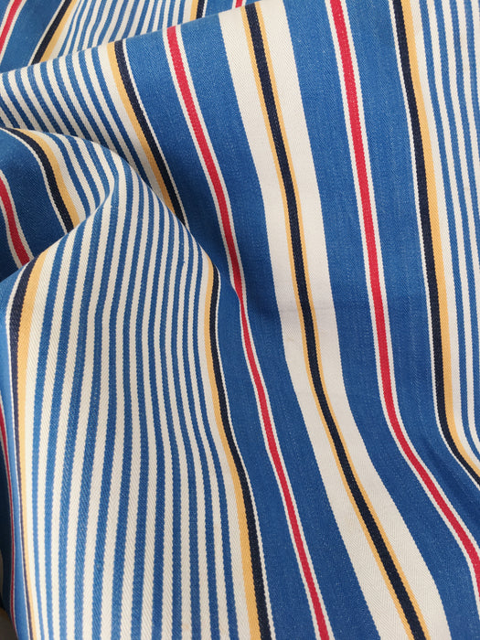 Ticking in narrow blue, white and red stripes. Spain c.1950 - Lot of 2 pieces