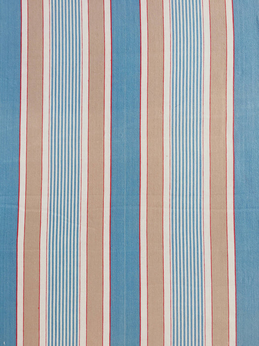 Blue Stripes Antique European Ticking Fabric Recovered Panels REC-RA-AZUL-017 - Ticking Depot
