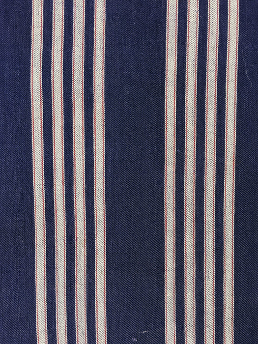 Blue Stripes Antique European Ticking Fabric Recovered Panels REC-RA-AZUL-019 - Ticking Depot