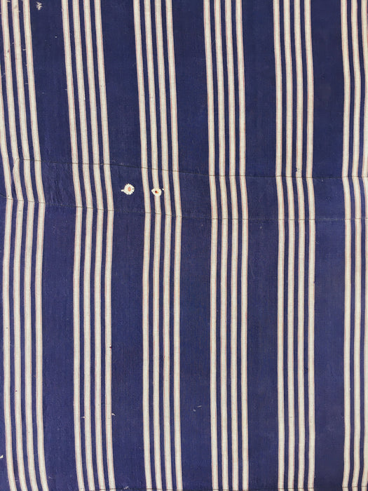 Navy and off-white ticking. Spain c.1940