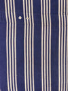 Navy and off-white ticking. Spain c.1940