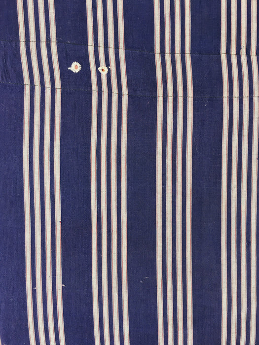 Navy and off-white ticking. Spain c.1940