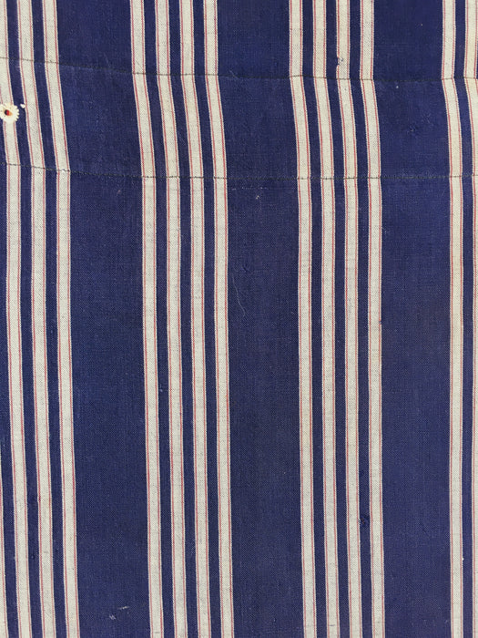 Navy and off-white ticking. Spain c.1940