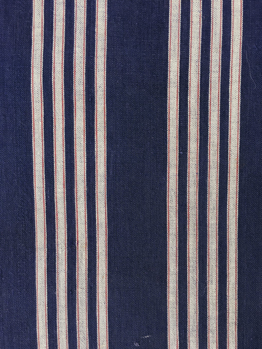 Navy and off-white ticking. Spain c.1940