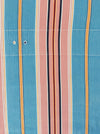 Blue, pink and red striped ticking. Spain c.1950 - 130×152 cm 