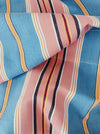 Blue, pink and red striped ticking. Spain c.1950 - 130×152 cm 