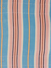 Blue, pink and red striped ticking. Spain c.1950 - 130×152 cm 