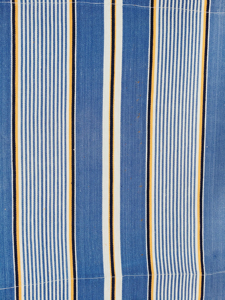 Blue Stripes Antique European Ticking Fabric Recovered Panels REC-RA-AZUL-021 - Ticking Depot
