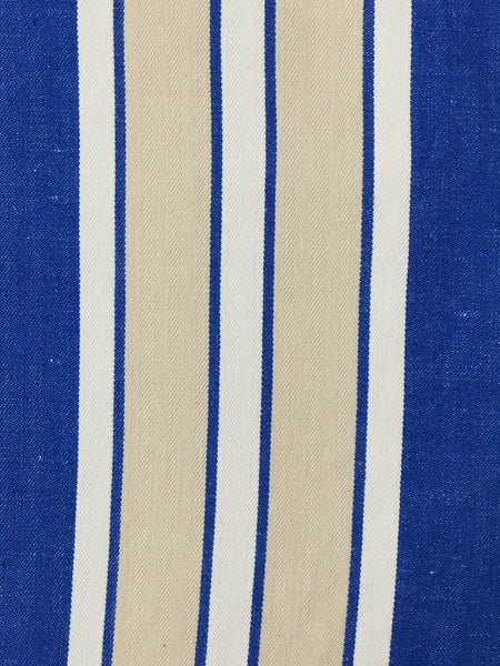 Blue Stripes Antique European Ticking Fabric Recovered Panels REC-RA-AZUL-023 - Ticking Depot