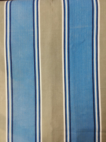 Blue Stripes Antique European Ticking Fabric Recovered Panels REC-RA-AZUL-025 - Ticking Depot