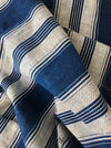 Blue and beige striped ticking. Spain c.1900